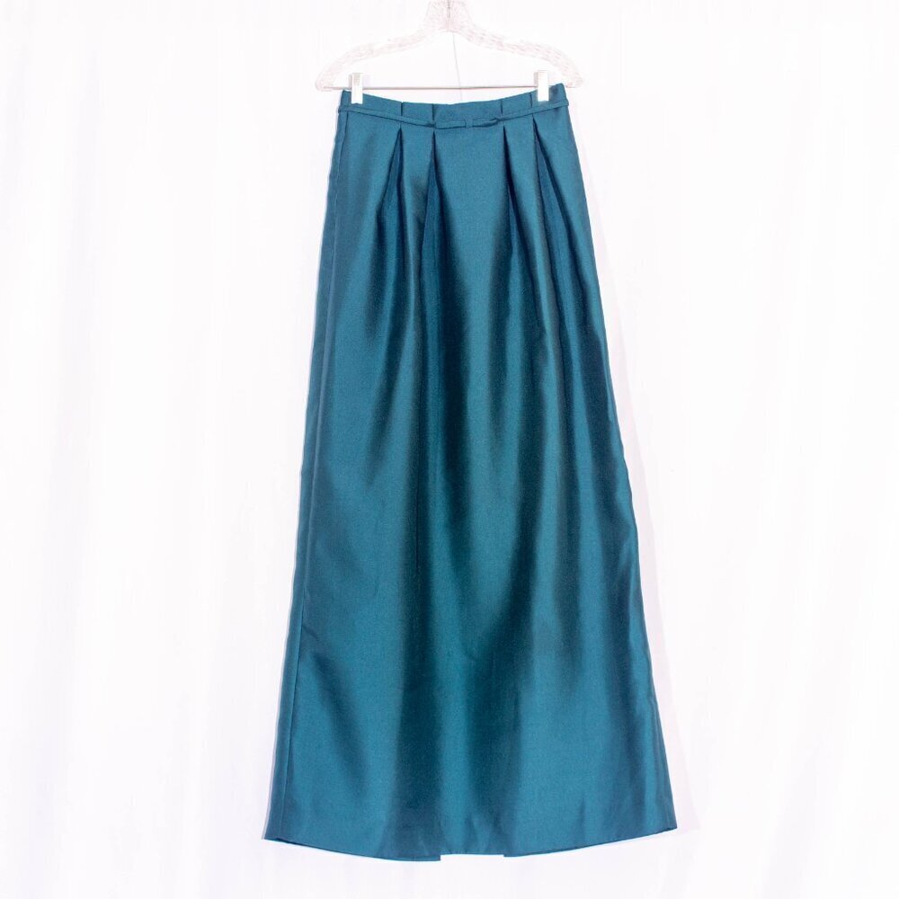 NWT ERIN FETHERSTON Pleated Maxi Skirt with Bow Size 8